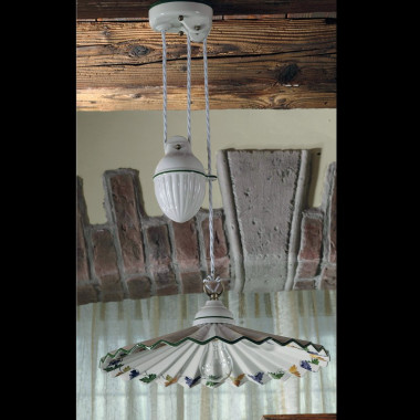 LINA Chandelier with ups and Downs in the Hand-Decorated Ceramics lighting kitchen rustic country