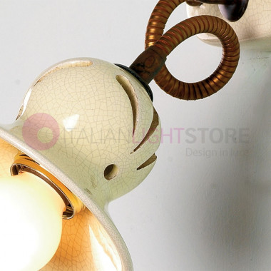 ROCCANUOVA IMAS 35946/A73TR Wall Lamp Flexible Wall Lamp Brass and Ceramic