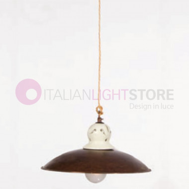 ROCCANUOVA IMAS 41151/3L54/29 Ceiling ceiling ceiling lamp 3 Rustic Lights Brass and Ceramic
