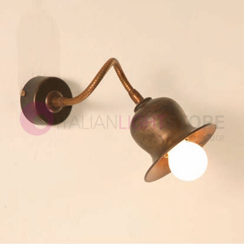 ASSISI IMAS 35968/A74 Lampada da Parete Applique Rustico Flessibile Ottone Anticato