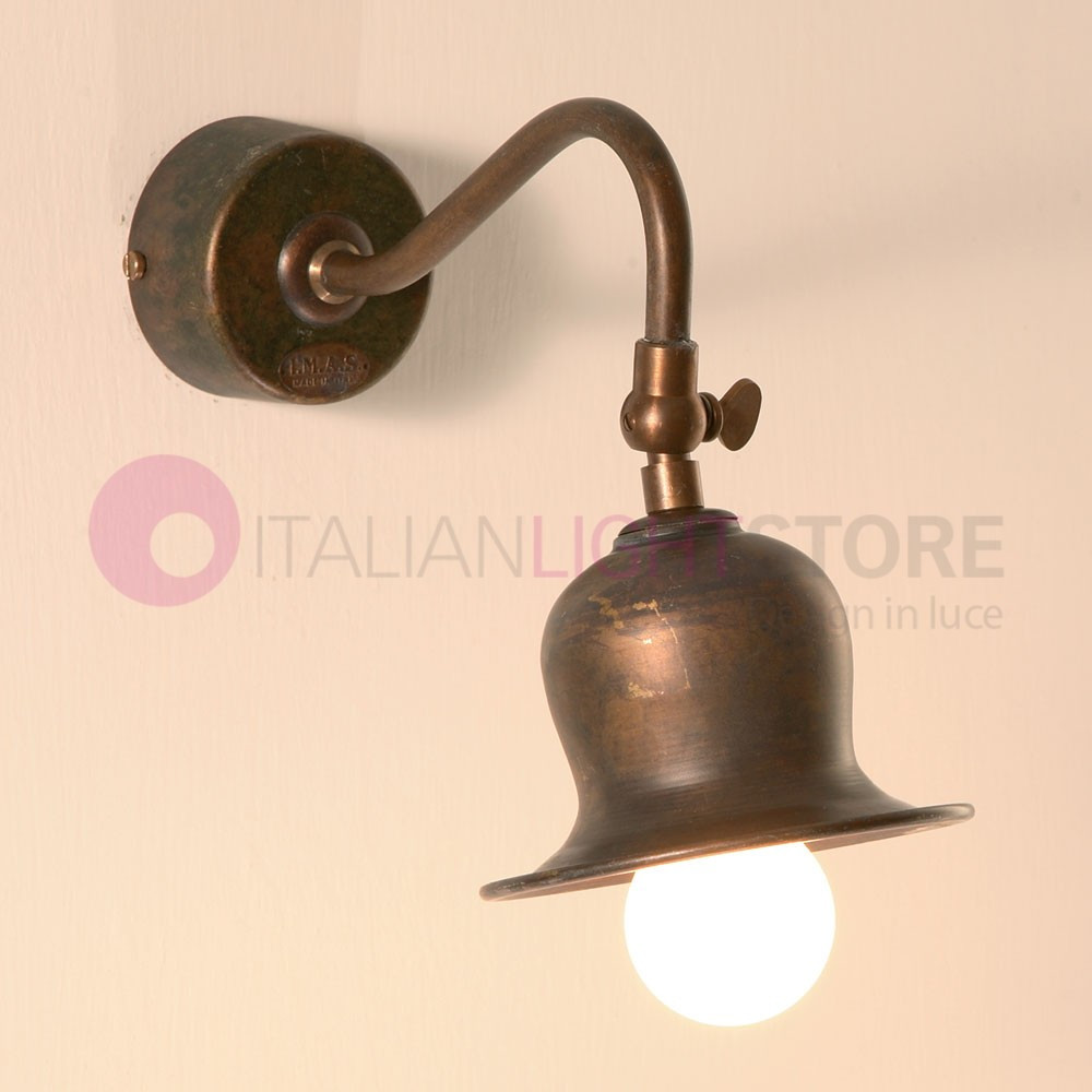 ASSISI IMAS 35874/A Lampada da Parete Applique Rustico Ottone Anticato