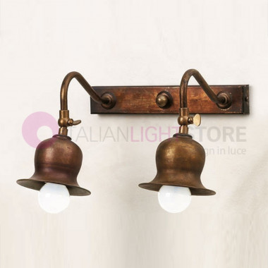 ASSISI IMAS 35874/2A Wall lamp Applique Rustico 2 Brass Lights Antiqued