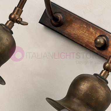 ASSISI IMAS 35874/2A Wall lamp Applique Rustico 2 Brass Lights Antiqued
