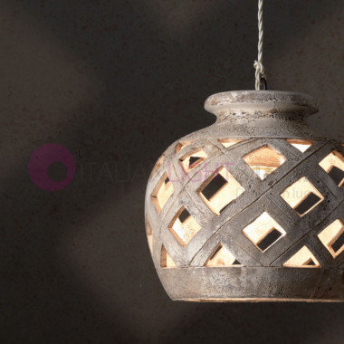 SAMBUCA IMAS 50033/SO40 Rustic Lantern Suspension in Ceramic d.40