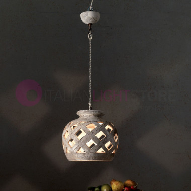 SAMBUCA IMAS 50033/SO40 Rustic Lantern Suspension in Ceramic d.40