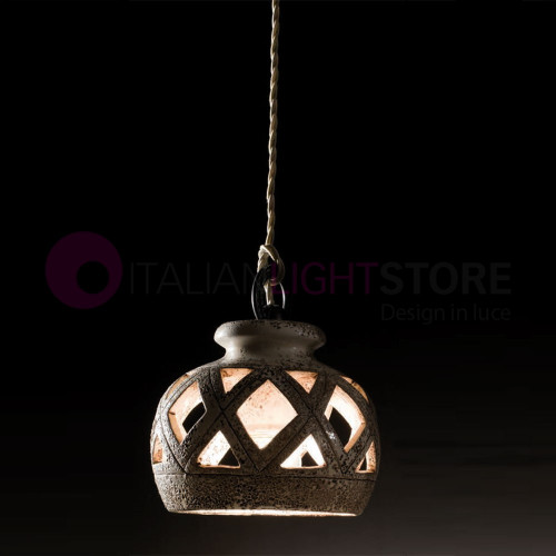 SAMBUCA IMAS 50033/SO17 Mini Rustic Lantern Suspension in Ceramic d.17