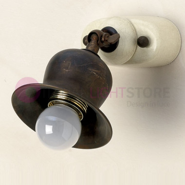 CASOLA IMAS 35939/A1SPOT Wall lamp Rustic Brass and Ceramic Wall Lamp