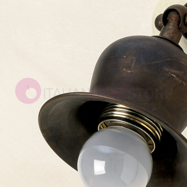 CASOLA IMAS 35939/A1SPOT Lampada da Parete Applique Rustica Ottone e Ceramica