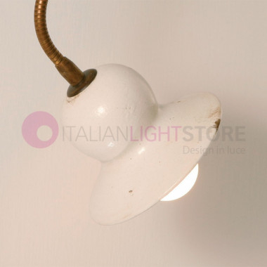 FLORENCE IMAS 35946/A73 Wall lamp Flexible Rustic Wall Lamp Brass and Decorated Ceramics