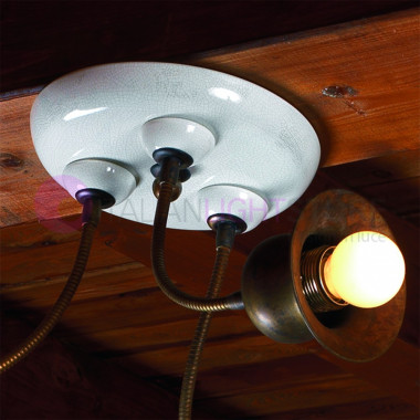 CASOLA IMAS 35938/3PL74 Luz de techo de 3 luces de latón y cerámica