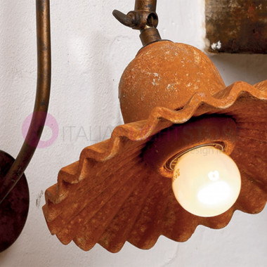PISA IMAS 35904/A20 Lampada da Parete Applique Rustica Ottone e Ceramica decorata