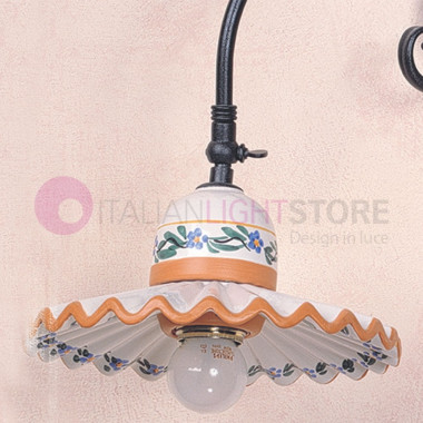 PISA IMAS 35857/2A20 Lampada da Parete Applique Rustica 2 luci in Ceramica decorata