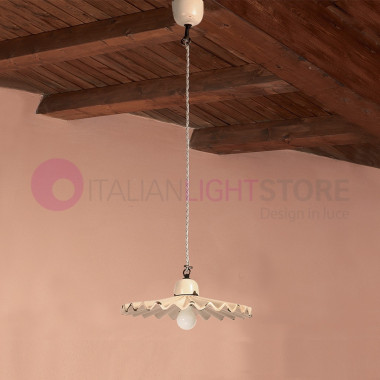 PISA ILMAS 00253/42SO Suspension lustre d. 32 ou d. 42 Rustico en céramique décorée