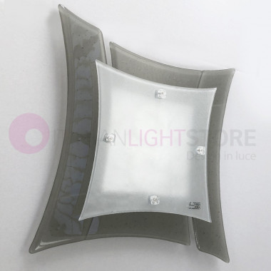 OREGON de la luz de Techo lámpara de techo Moderna de Cristal de Murano L. 44 Cm