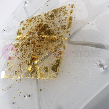 MIAMI GOLD FAMILAMP Deckenleuchte Murano-Glas 60x60