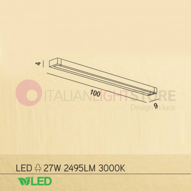 SWAY Rectangular Blanco LED Applique L. 100 PERENZ Directable 6634BLC