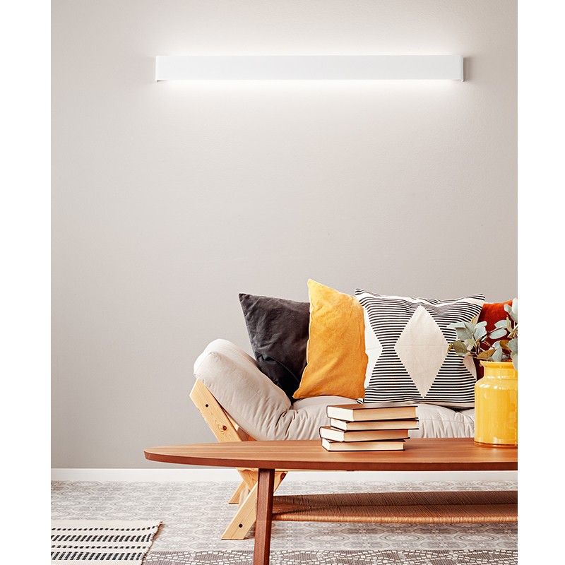 SISVIV 12W Applique da Parete Interno Moderno LED 30CM Lampada da Parete 180 ° Regolabile Design per Camera da Letto Soggiorno Corridoio Bianco Caldo 