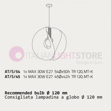 ATOM Lámpara Colgante d.54 Diseño Moderno - Linea Zero
