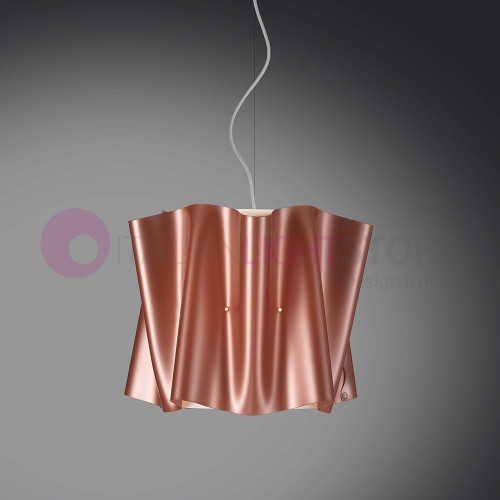 FOLIO by LINEA ZERO ILLUMINAZIONE, Modern Design Pendant Lamp 3 sizes fabric effect
