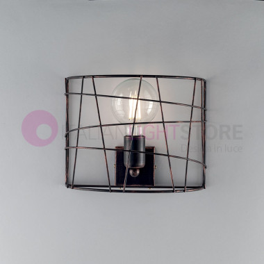 CAGE Lámpara de pared moderna con jaula metálica diseño industrial
