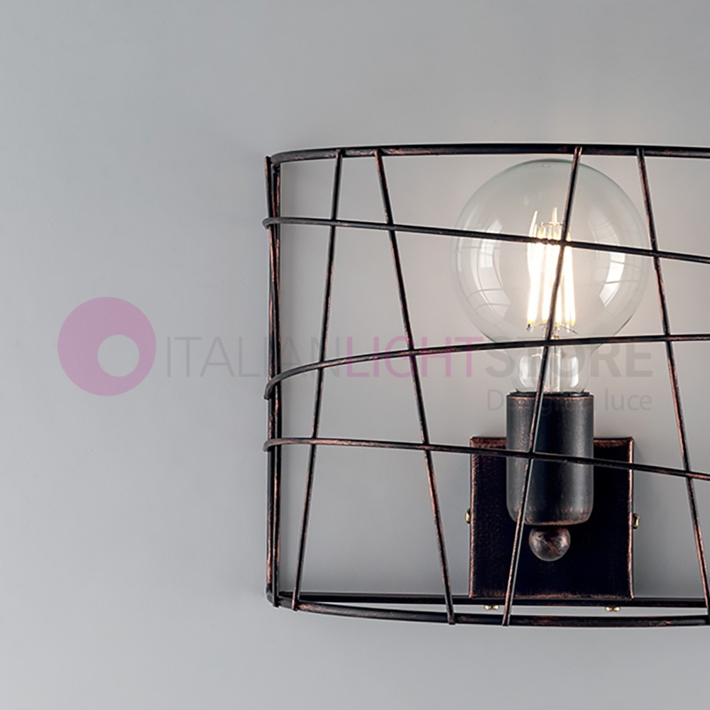 CAGE Modern wall lamp with Metal Cage Industrial Design