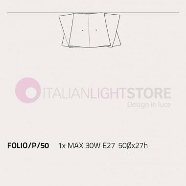 FOLIO by LINEA ZERO - Ceiling lamp Modern Design D. 50 Cm Fabric Effect