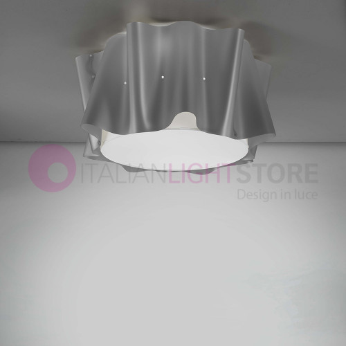 FOLIO by LINEAZERO - Plafond Lustre Design Moderno D. 60 Cm Effet Tissu