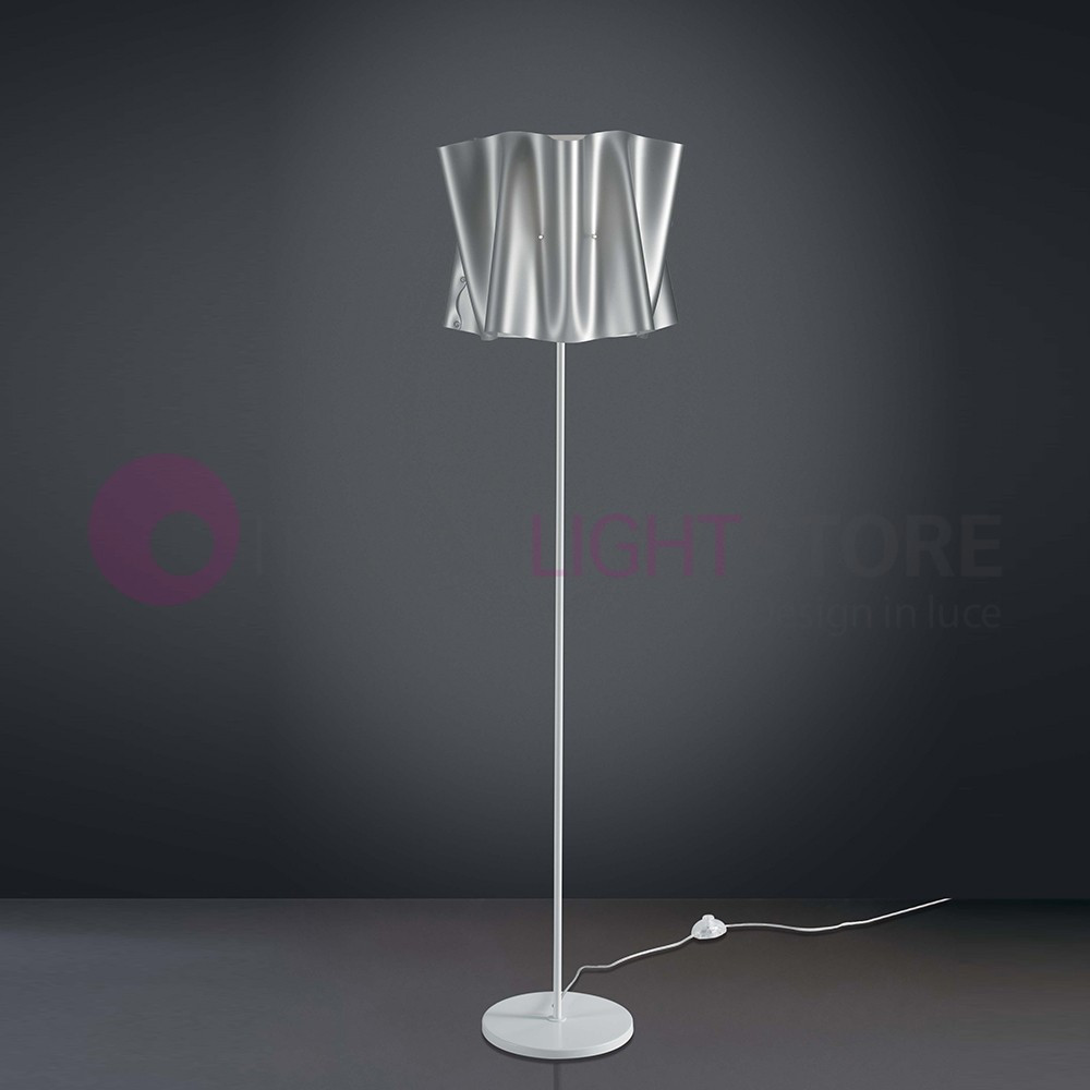 FOLIO by LINEA ZERO - Piantana Lampe de sol Design Moderne avec Abat-jour Effet Tissu