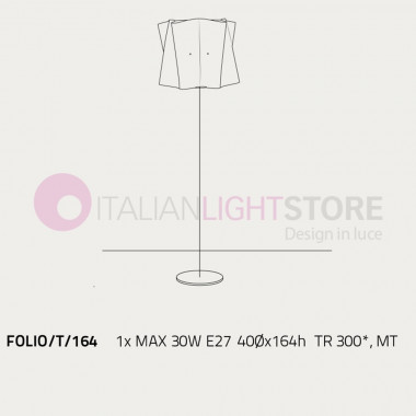FOLIO by LINEA ZERO - Floor Lamp Floor Lamp Modern Design with Fabric Effect Lampshade