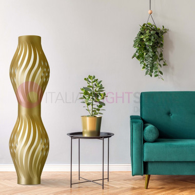 HELIOS BY LINEA ZERO - Floor Lamp Totem Design Moderno Polilux Metallizzato
