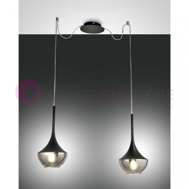 APOLLO FABAS 3623-42 Modern Pendant Lamp 2 Glass Lights