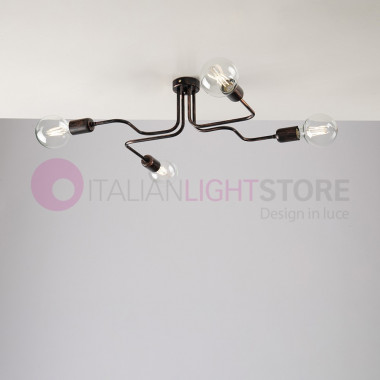 GROOVE Ceiling lamp 4 lights modern industrial style