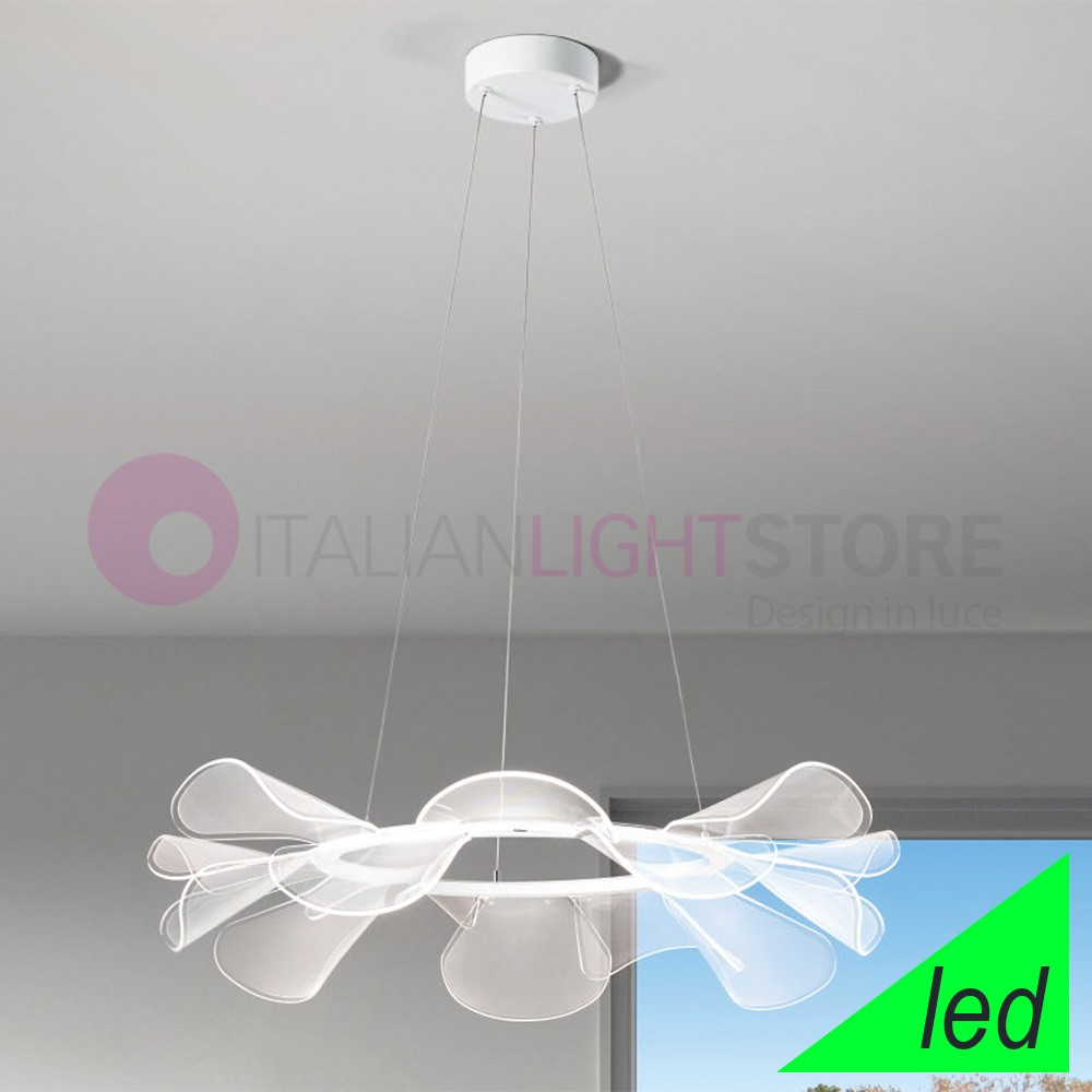 SYLVIE FABAS 3626-45-102 Integrated Led Pendant Lamp d. 72 Modern Design