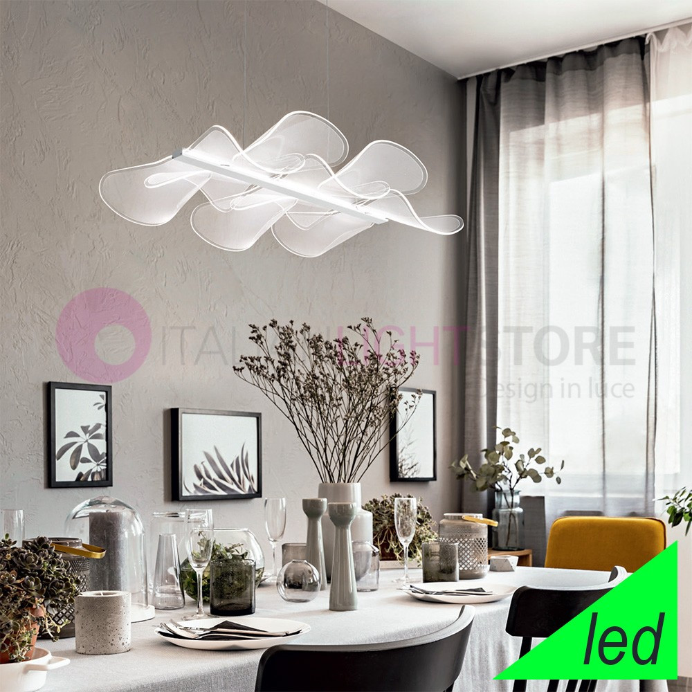 SYLVIE 3626-49-102 FABAS Integrated Led Pendant Lamp L. 78x37 Modern Design