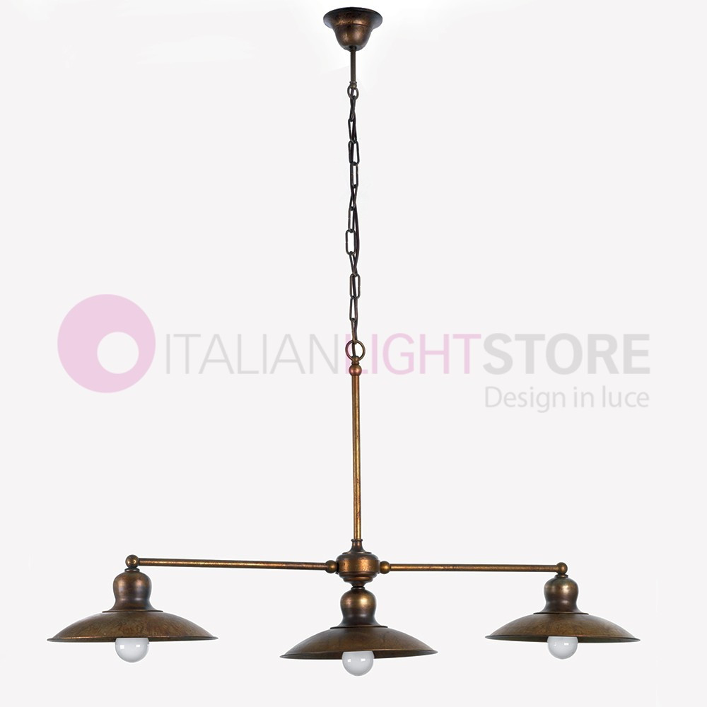 TODI IMAS FIRENZE 35973/3L29 Lampario Bilanciere 3 luci Rustico Ottone Anticato