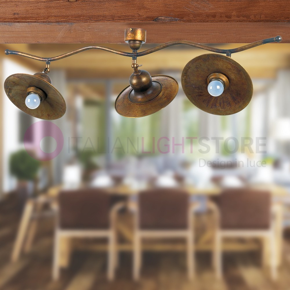 TODI IMAS FIRENZE 35972/3PL19 Ceiling lamp 3 lights Rustico Ottone Anticato