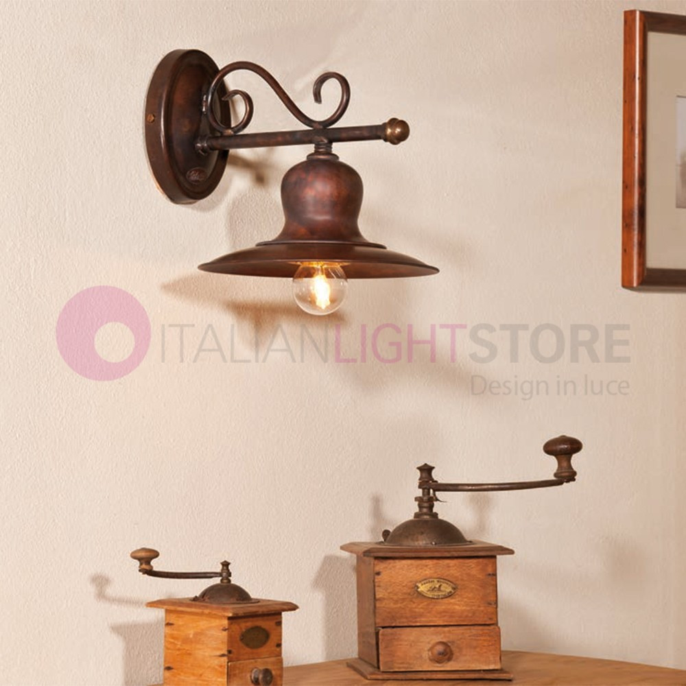 TODI IMAS FIRENZE 50058/20A54 Lampada da Parete Applique Rustico Ottone Anticato