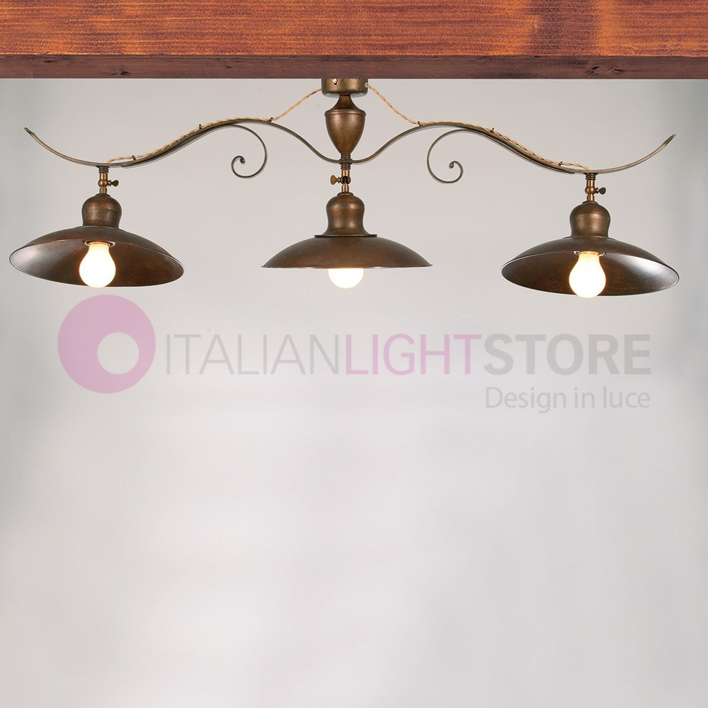 TODI IMAS FIRENZE 41103/3PL29 Lámpara de techo 3 luces Rustico Ottone Anticato