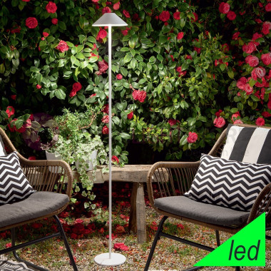 MOON ONDALUCE CICIRIELLO Garden floor lamp h. 137 modern for Outdoor IP54 Led Rechargeable Dimmer
