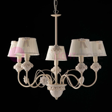 AMALFI Lustre avec 5 Lumières Céramique céramique classique Capodimonte