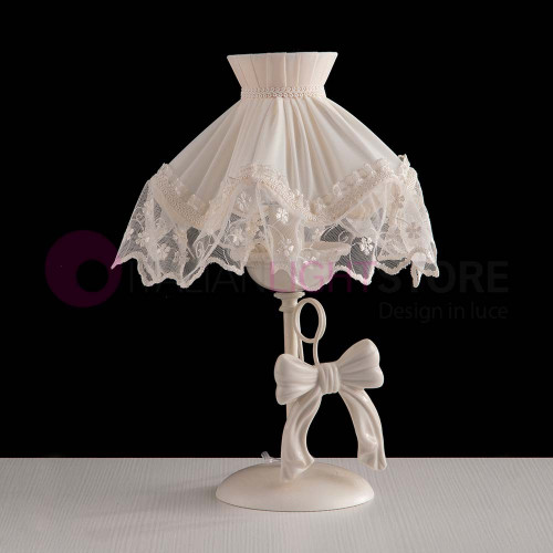 ROMANTICA Lampe de table h 40 Porcelaine céramique classique Capodimonte