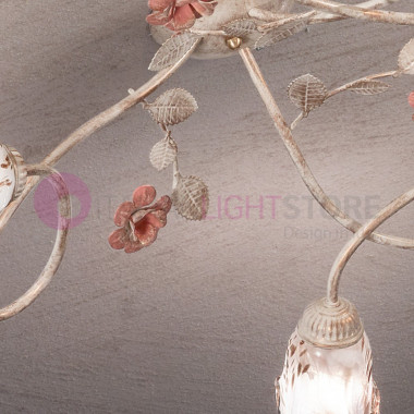 MATILDE Wrought Iron Ceiling Lamp with 3 Lights Rustic Style Arte Povera DUEP