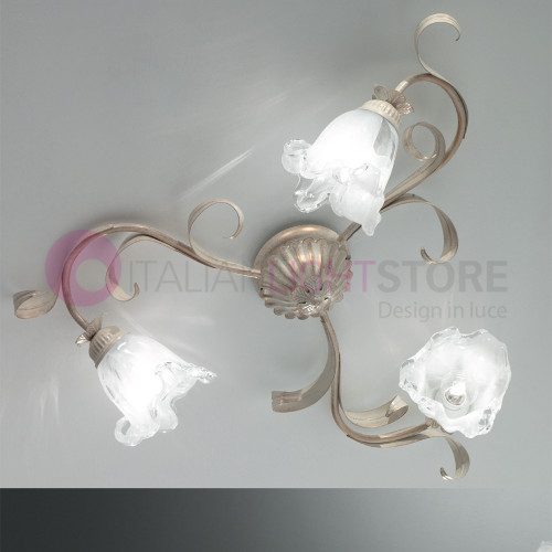 EMILY DUEP Ceiling lamp 3 Lights Wrought Iron Style Rustic Florentine
