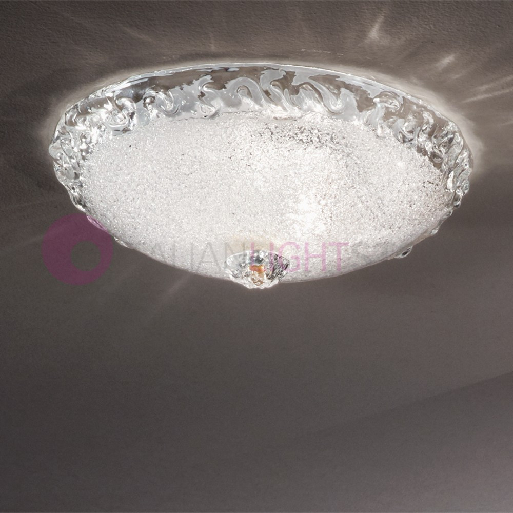 FROST 2699/PLP DUEP Plafoniera a soffitto d. 30 in vetro cristallo