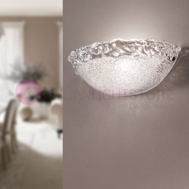 FROST 2699/AP DUEP Wall lamp L. 30 in crystal grit glass