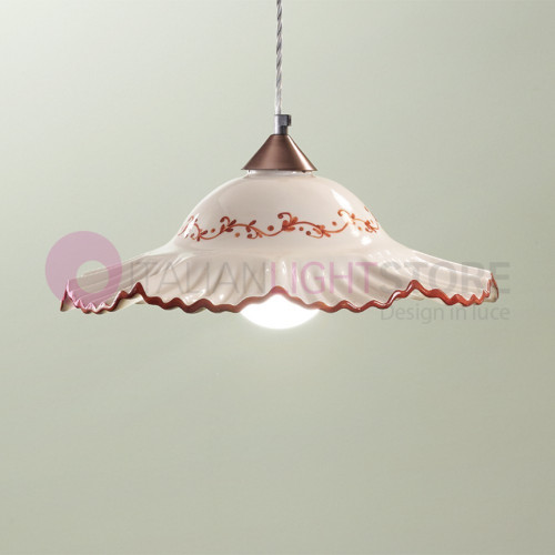 HOPE Rustic Pendant Lamp d. 40 in Decorated Ceramic