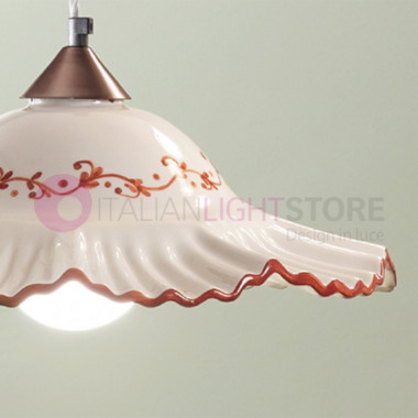 HOPE Rustic Pendant Lamp d. 40 in Decorated Ceramic