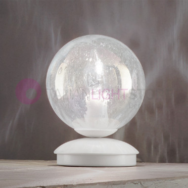 MOON Modern Blown Glass table lamp Sfera D. 15 cm