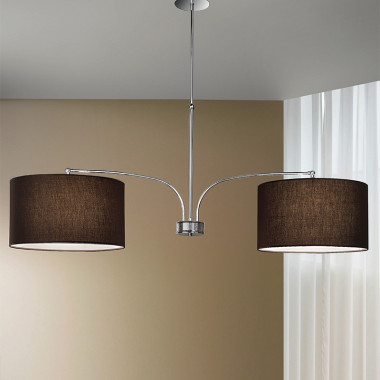 GUEST ANTEALUCE | Chandelier with 2 Shades of Brown Mocha Modern Design