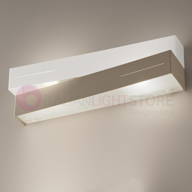 SLOT ANTEALUCE | Applique a Parete Design Metallo Bianco Tortora L.50 cm